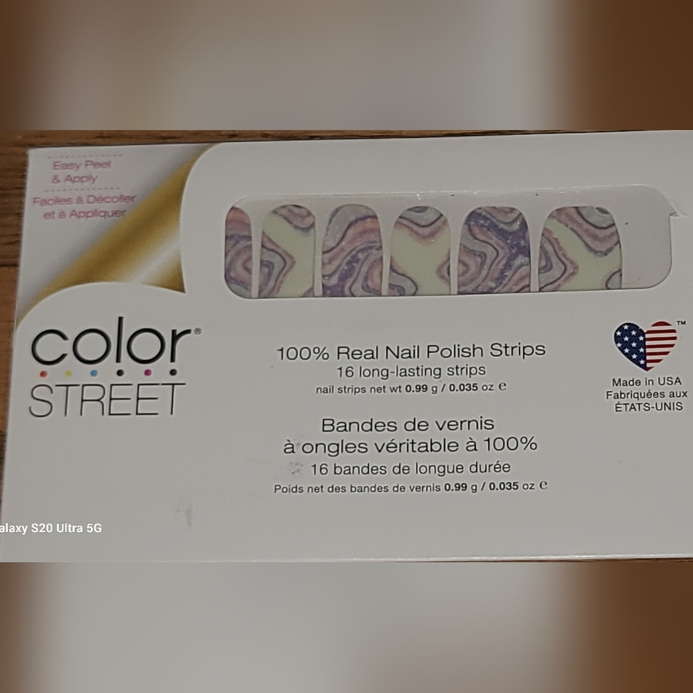 Color Street Nail Polish Strips - Purple Swirl Oyster Shell